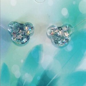 Handmade glitter Mickey Mouse studs